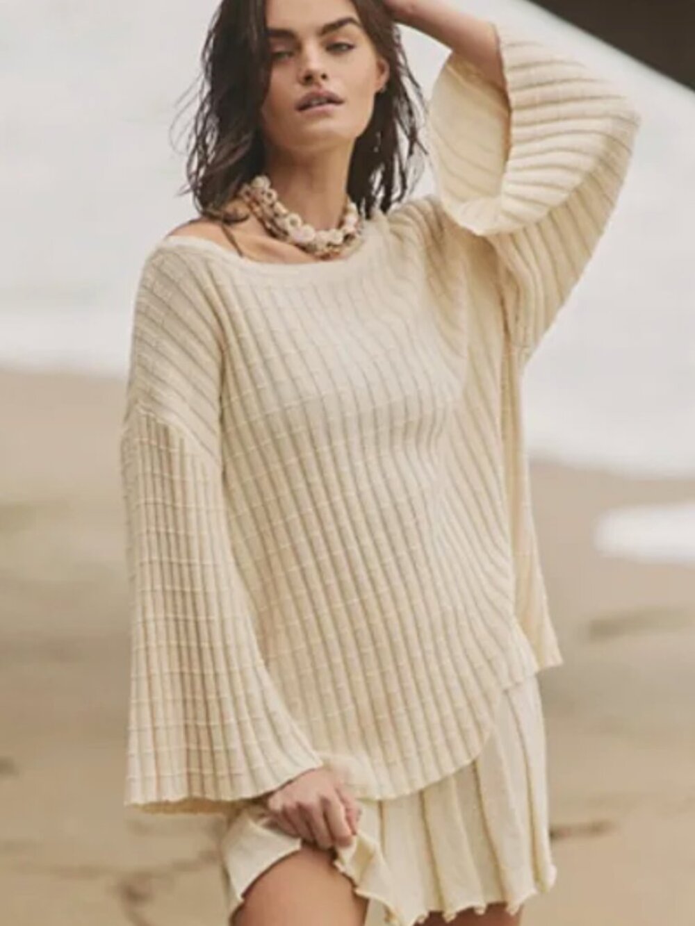 Free People Kenzie Sweater Set in Cream - Picture 2 of 10